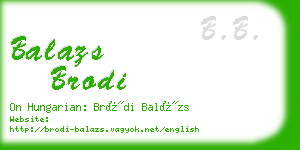 balazs brodi business card